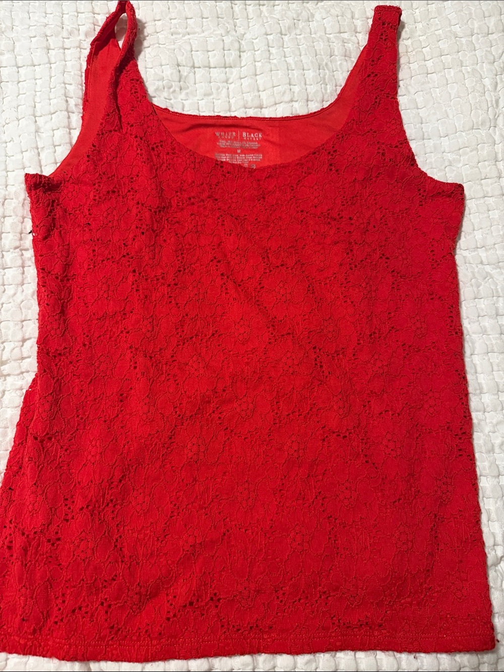 White House Black Market Red Lace Camisole